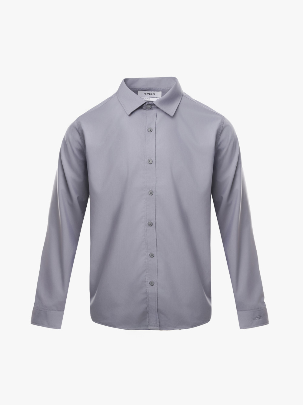 Ao So Mi Tron Vai Modal It Nhan Form Slimfit SM079 Mau Xam