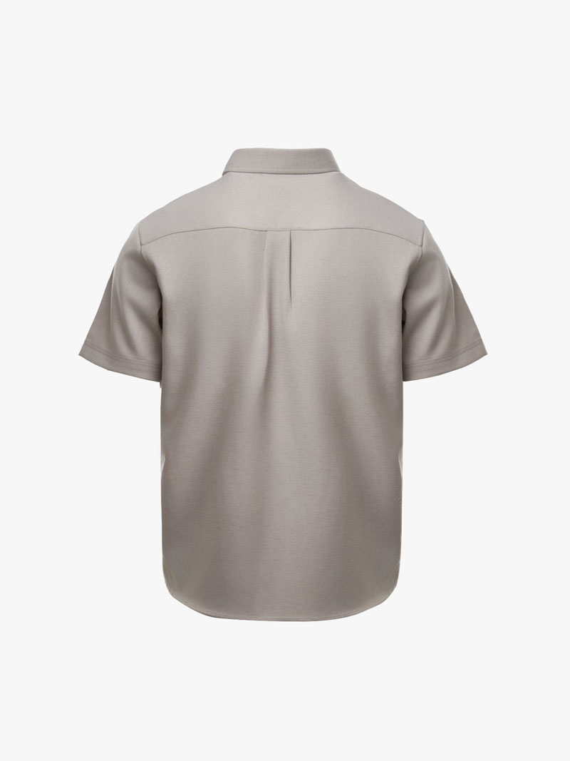 Ao So Mi Tui 2 Coi Theu Chu M Form Slimfit SM173 Mau Xam