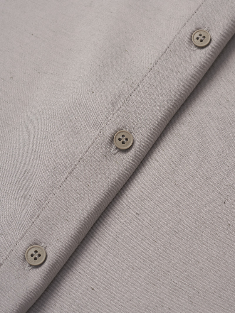 Ao So Mi Tui 2 Coi Theu Chu M Form Slimfit SM173 Mau Xam