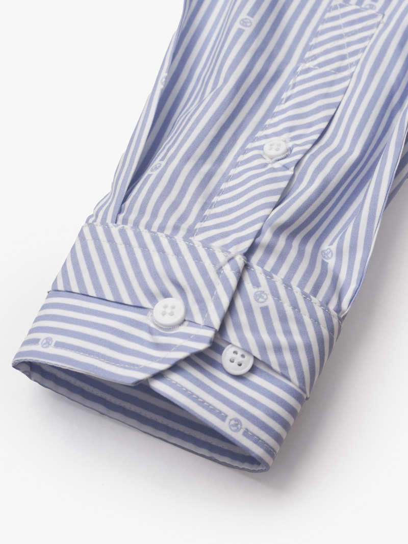 Ao So Mi Vai Modal In Hoa Tiet Soc Form Regular SM169 Soc Xanh Bien