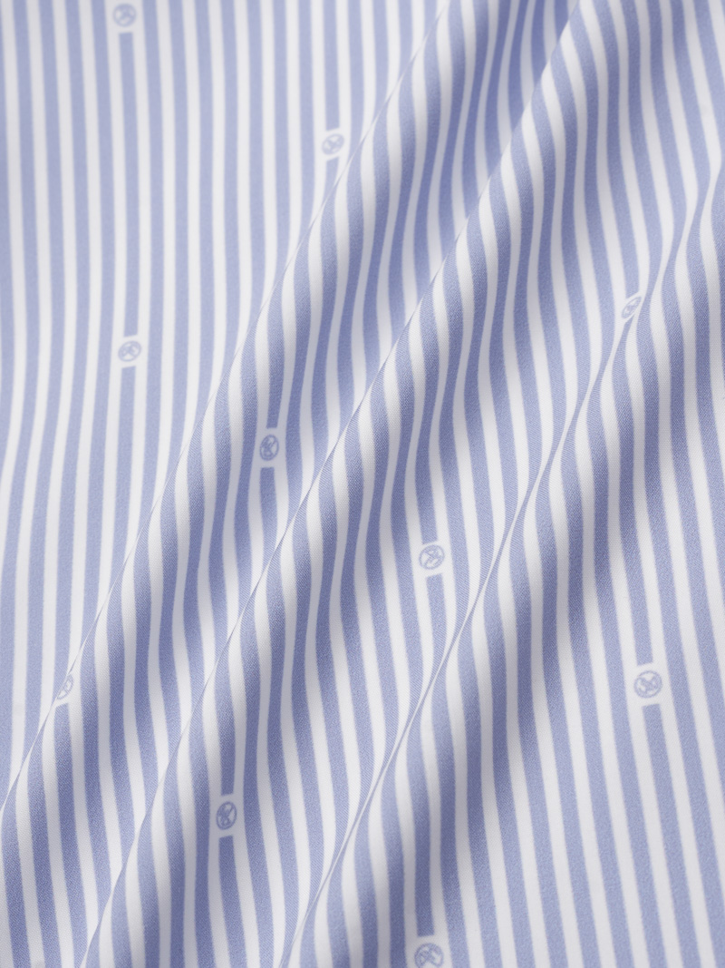 Ao So Mi Vai Modal In Hoa Tiet Soc Form Regular SM169 Soc Xanh Bien