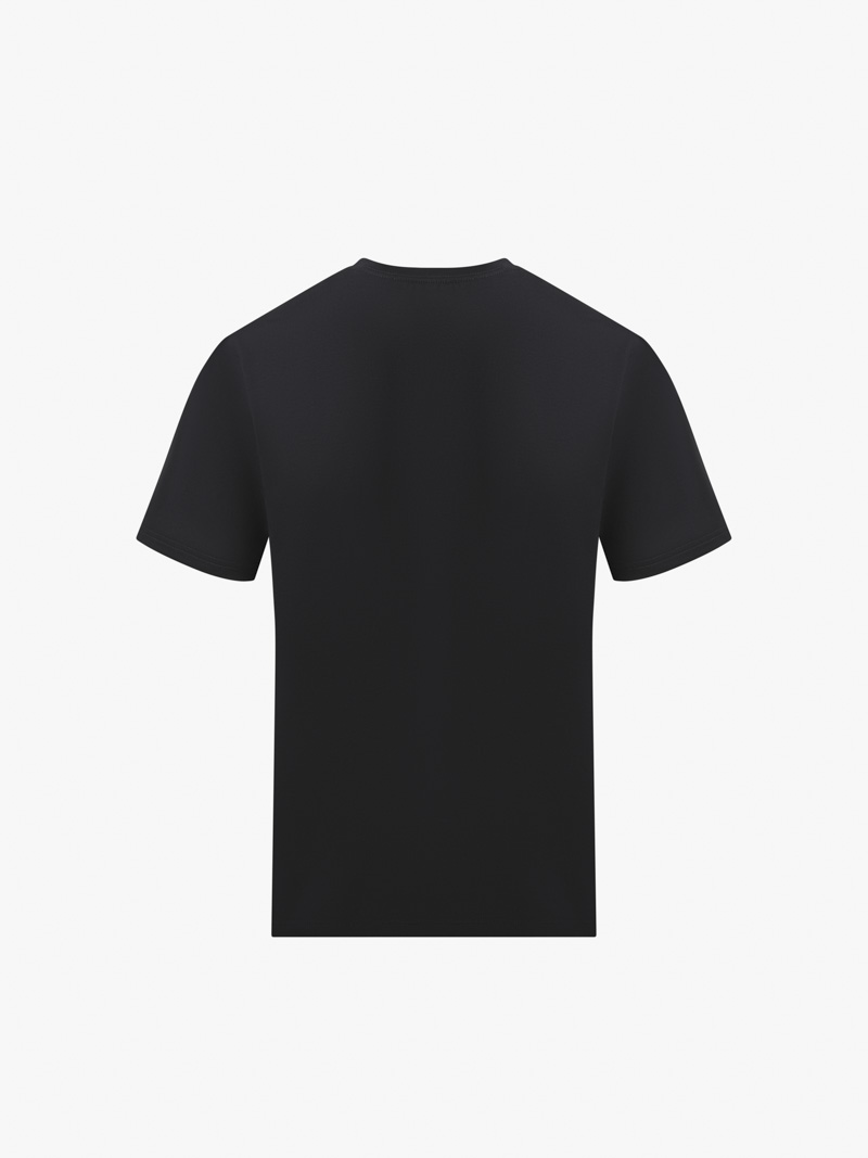 Ao Thun Co Tron Tron Form Slimfit AT132 Mau Den