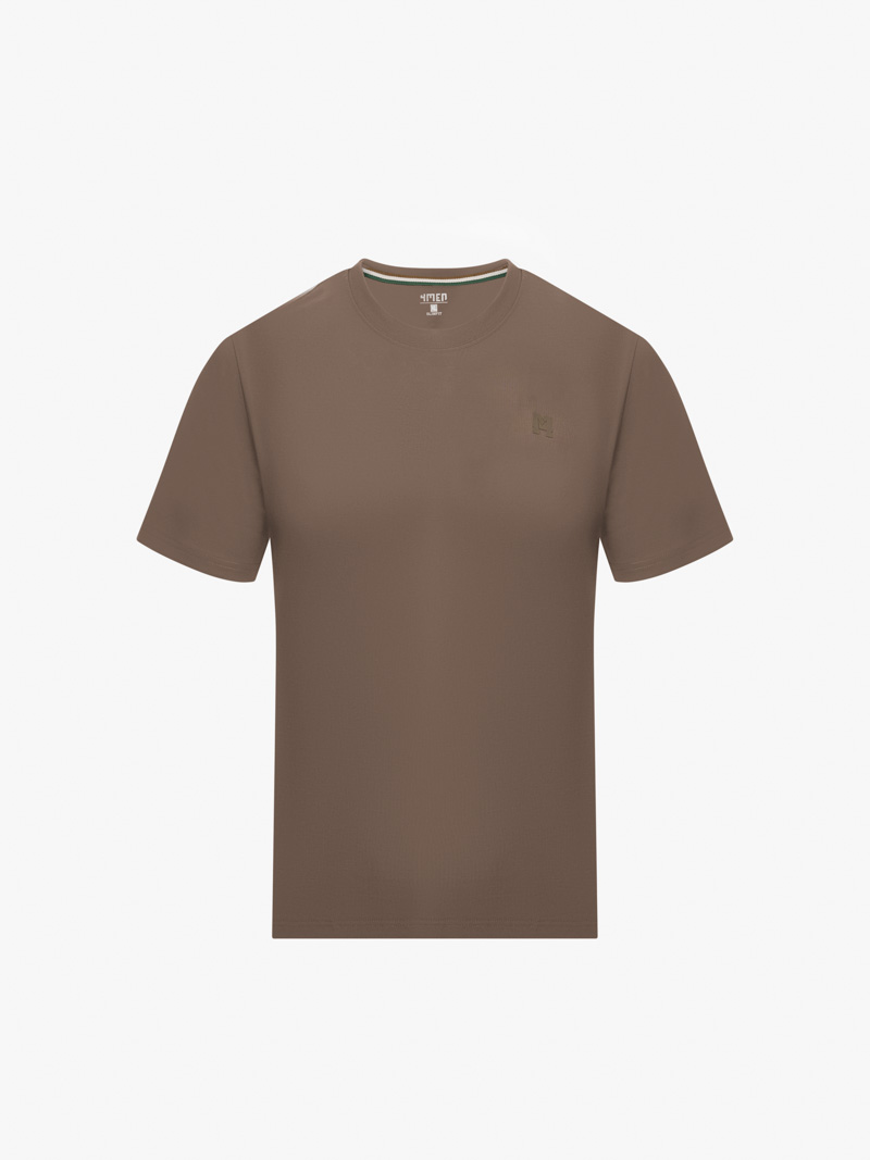 Ao Thun Co Tron Tron Form Slimfit AT132 Mau Nau Nhat