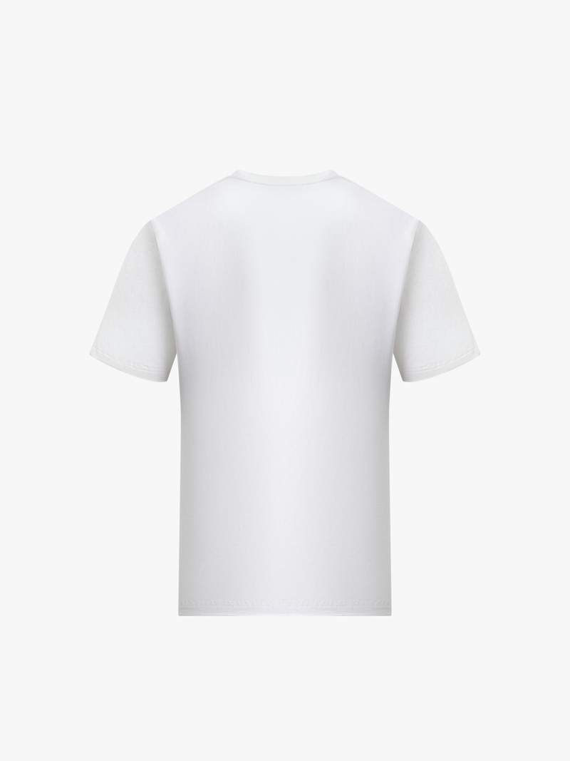 Ao Thun Co Tron Tron Form Slimfit AT132 Mau Trang