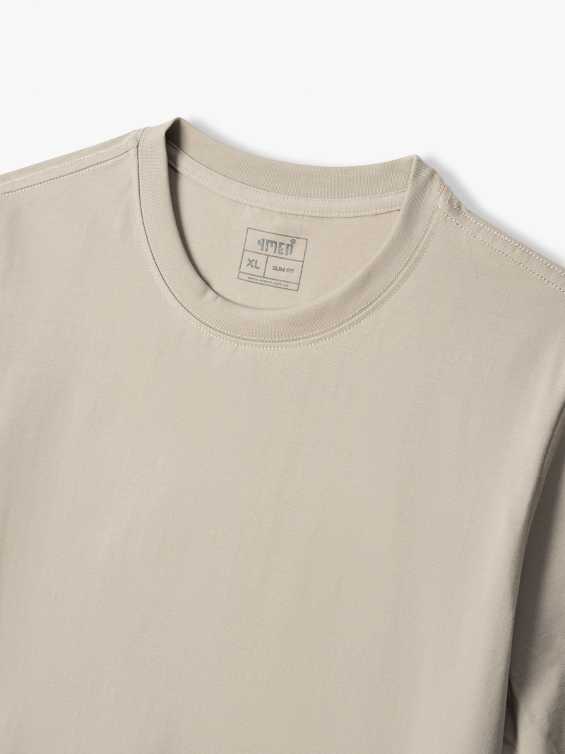 Ao Thun Co Tron Tron Form Slimfit AT132 Mau Xam Xanh
