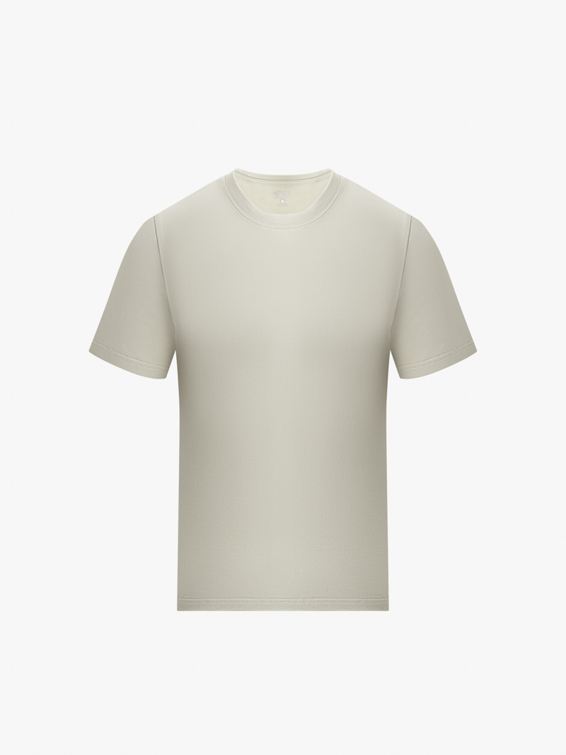 Ao Thun Co Tron Tron Form Slimfit AT132 Mau Xam Xanh