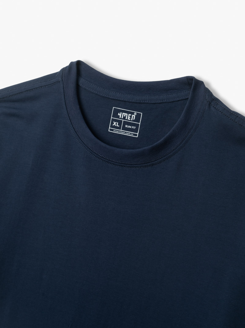 Ao Thun Co Tron Tron Form Slimfit AT132 Mau Xanh Den