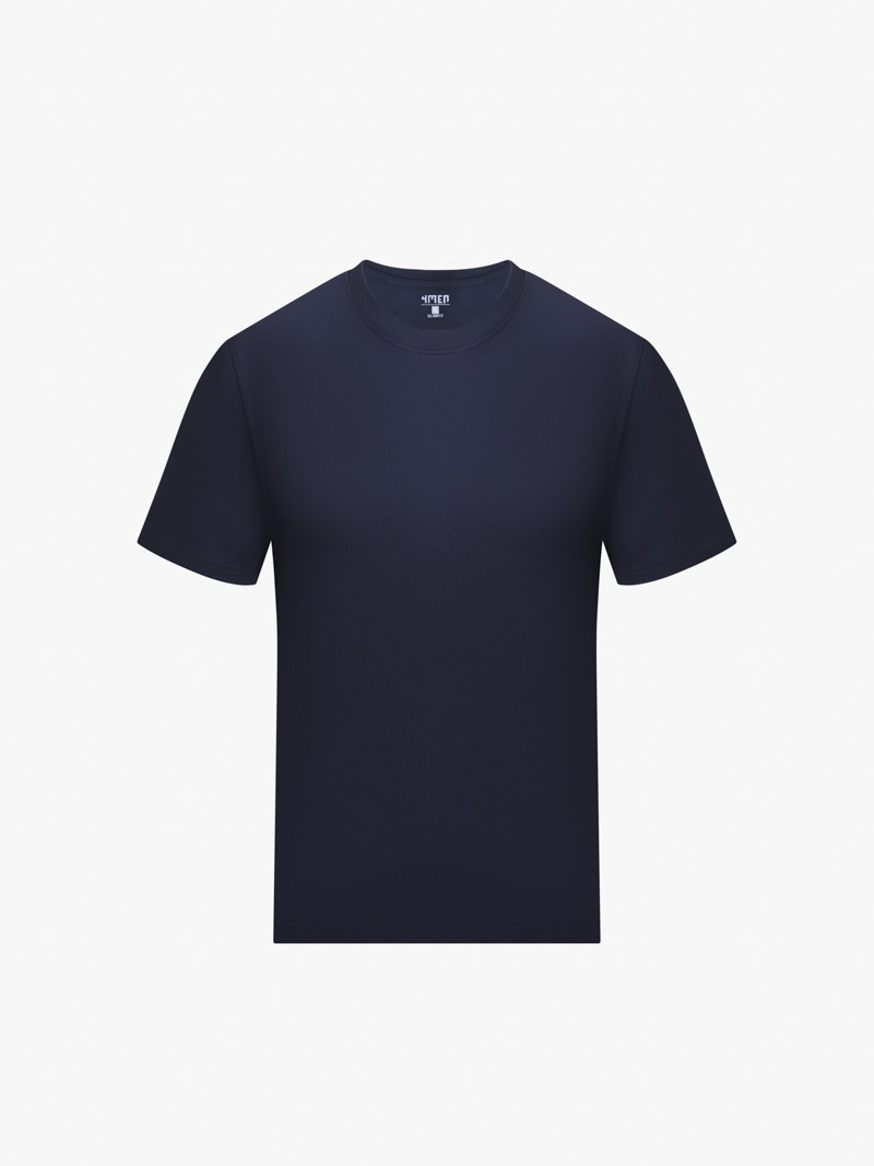 Ao Thun Co Tron Tron Form Slimfit AT132 Mau Xanh Den
