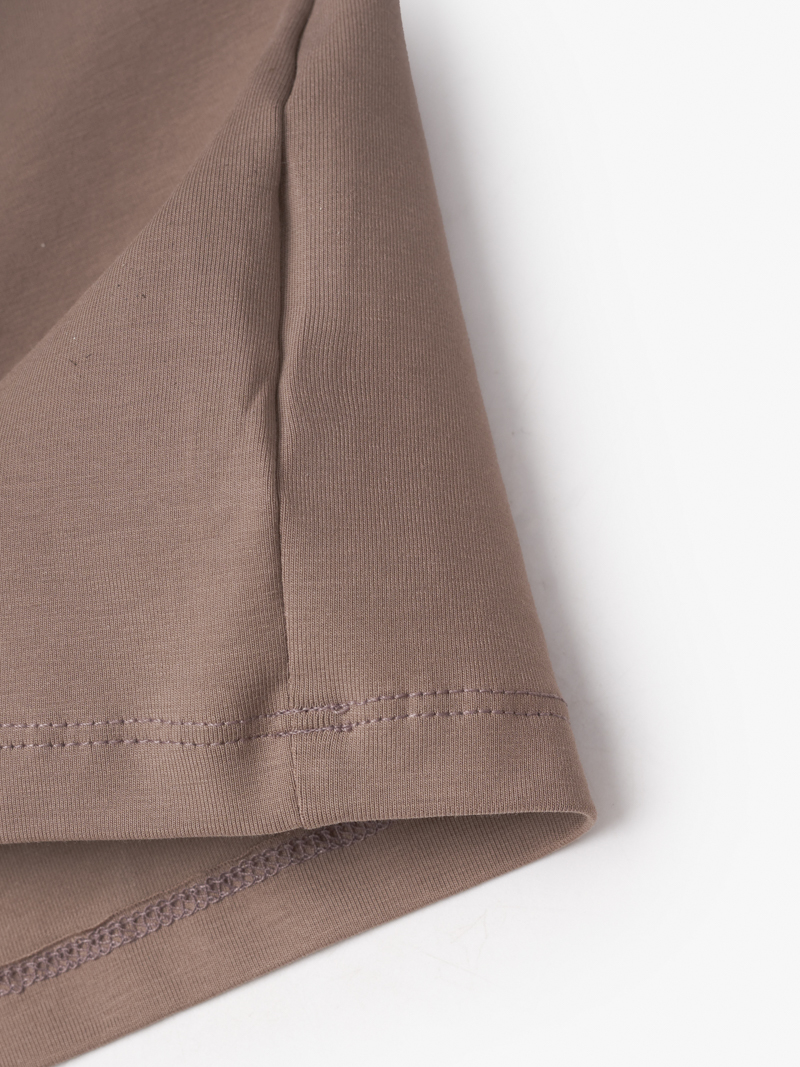 Ao Thun In Logo Tron 4M Form Slimfit AT161 Mau Nau Nhat