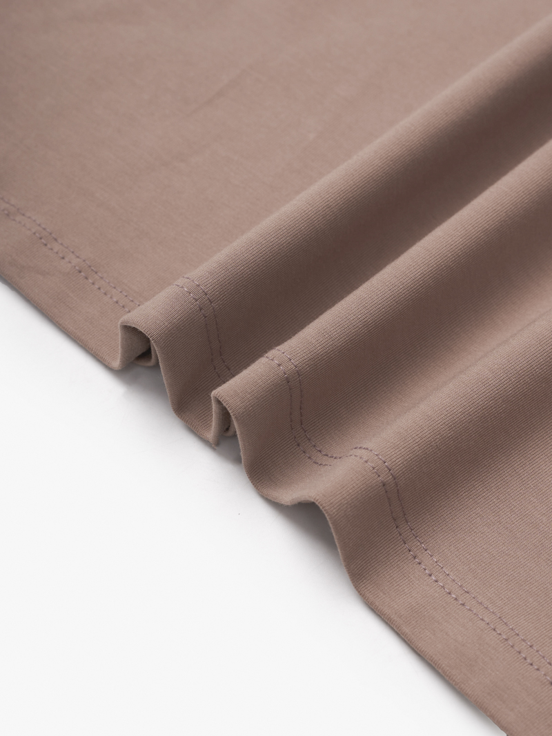 Ao Thun In Logo Tron 4M Form Slimfit AT161 Mau Nau Nhat