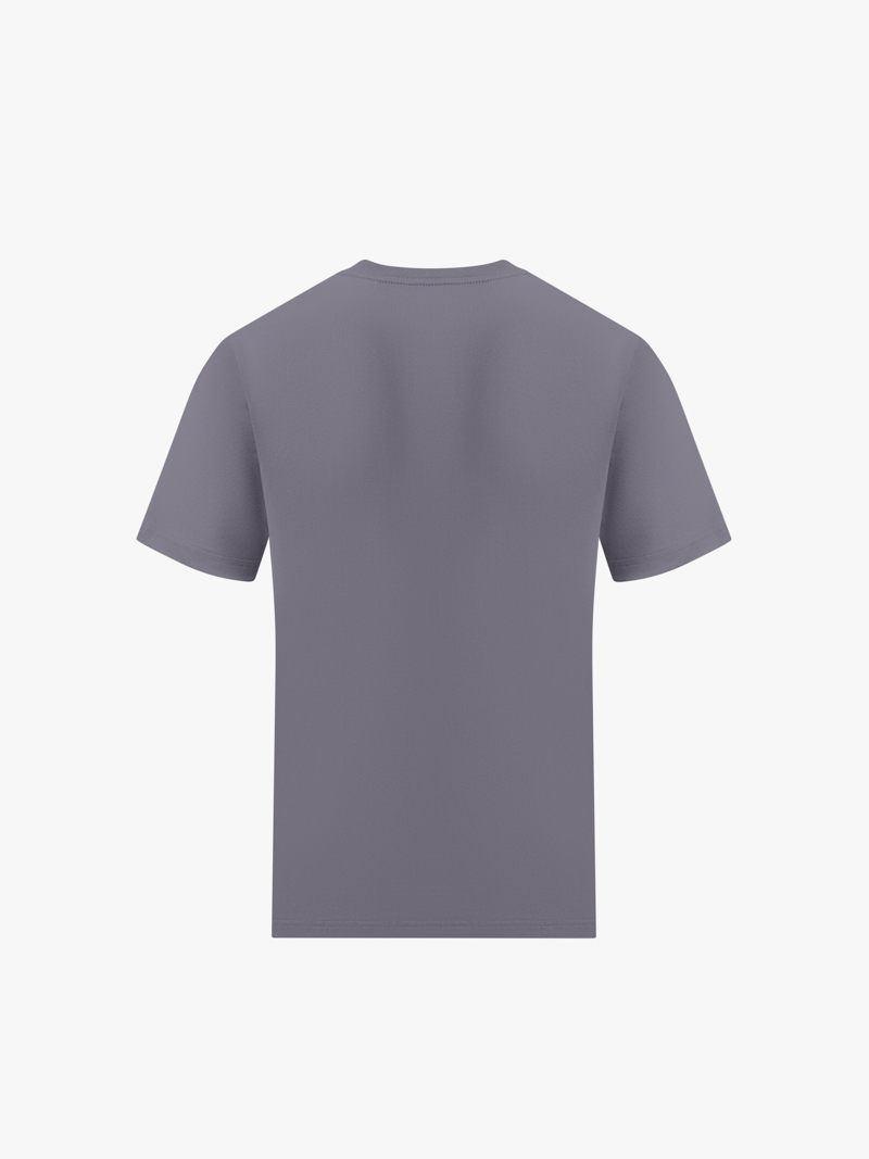 Ao Thun In Logo Tron 4M Form Slimfit AT161 Mau Xam