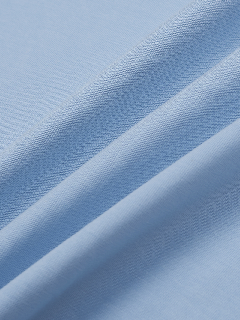 Ao Thun In Logo Tron 4M Form Slimfit AT161 Mau Xanh Da