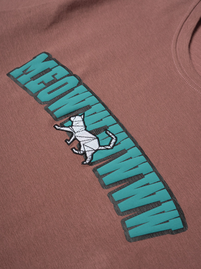 Ao Thun In Slimfit Meowww AT125 Mau Nau
