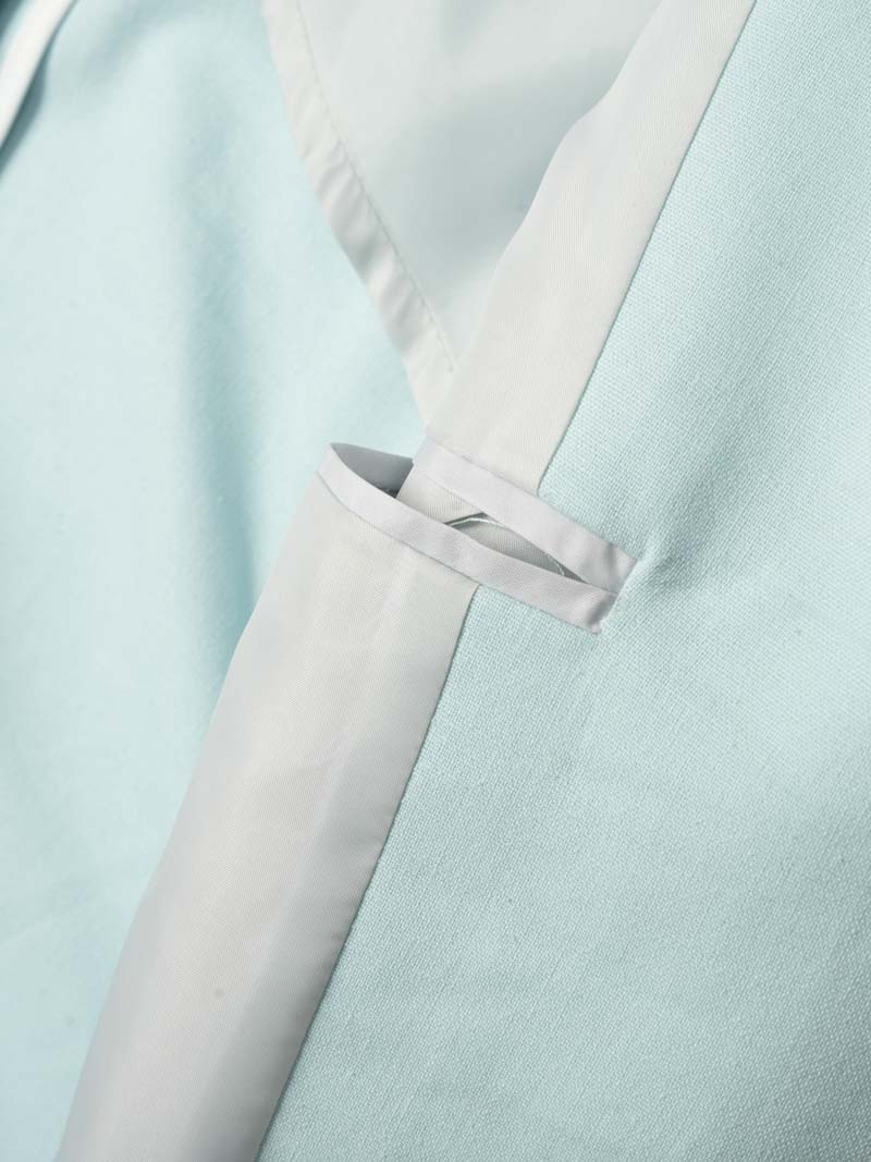 Ao Vest Tron Linen Form Regular AV040 Mau Xanh Bien