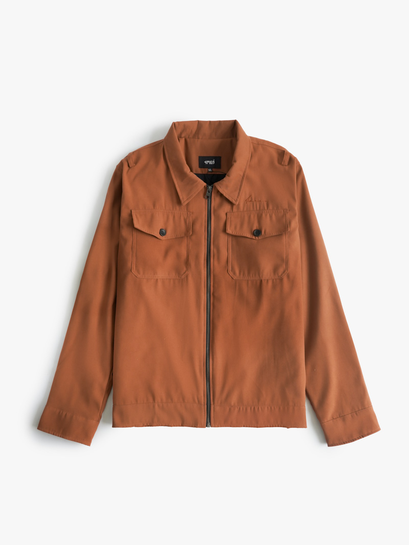 AoKhoac Regular Theu 4MEN AK038 Mau Nau