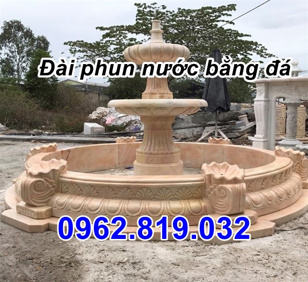 Dai phun nuoc bang da Mau thap phun nuoc bang da dep