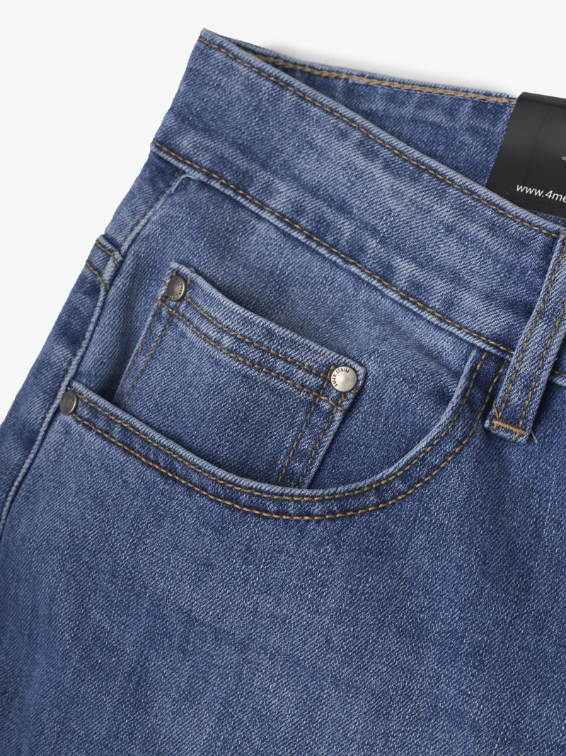 Quan Jean Theu Chu M O Tui Sau Form Slimfit QJ107 Xanh Bien