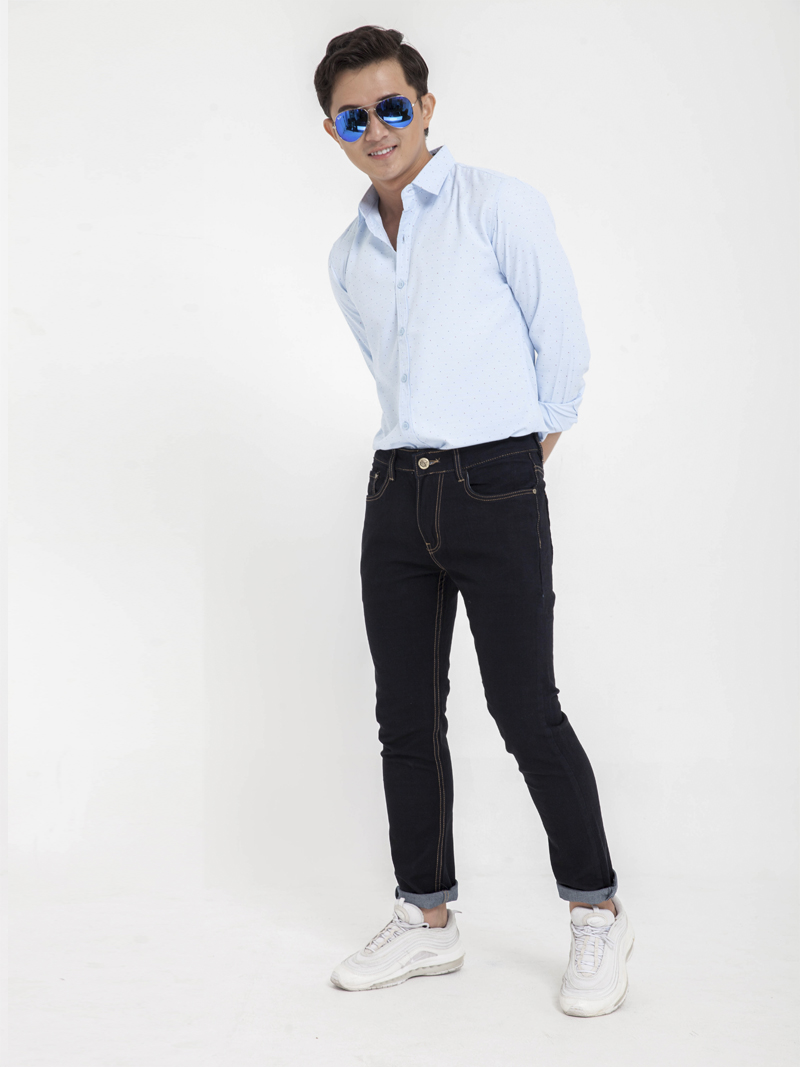 Quan Jeans Skinny Xanh Den QJ1607