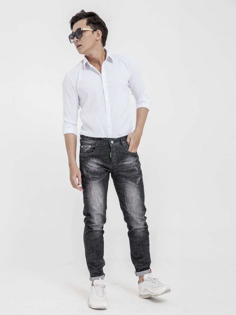 Quan Jeans Skinny Xanh Den QJ1613