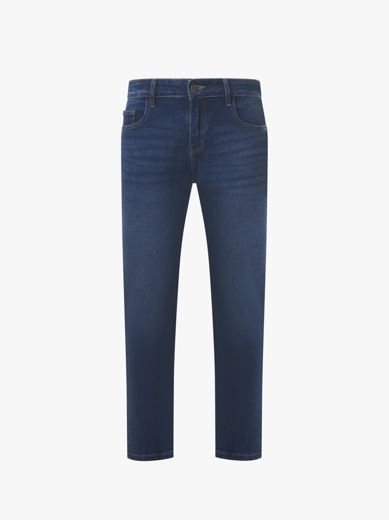 Quan Jeans Xanh Dam Tui Kieu Form Slimfit QJ096