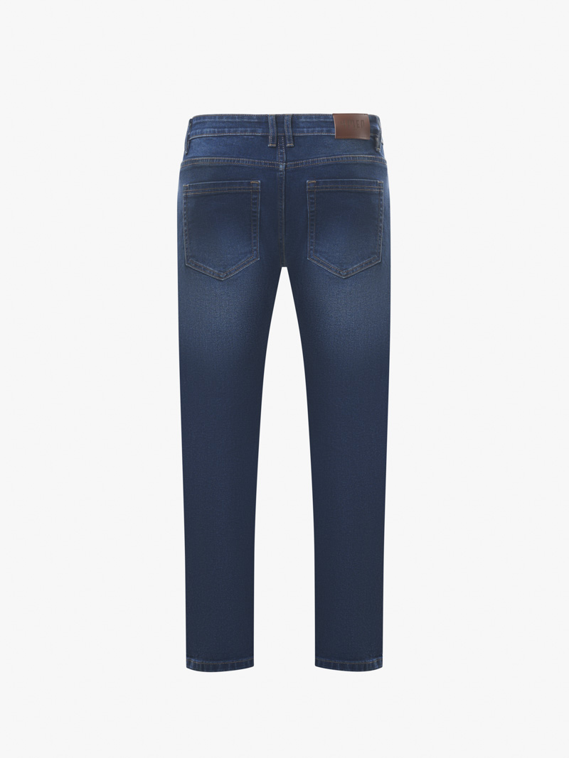 Quan Jeans Xanh Dam Tui Kieu Form Slimfit QJ096