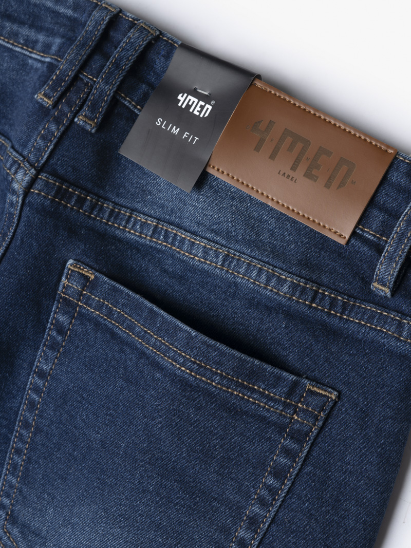 Quan Jeans Xanh Dam Tui Kieu Form Slimfit QJ096