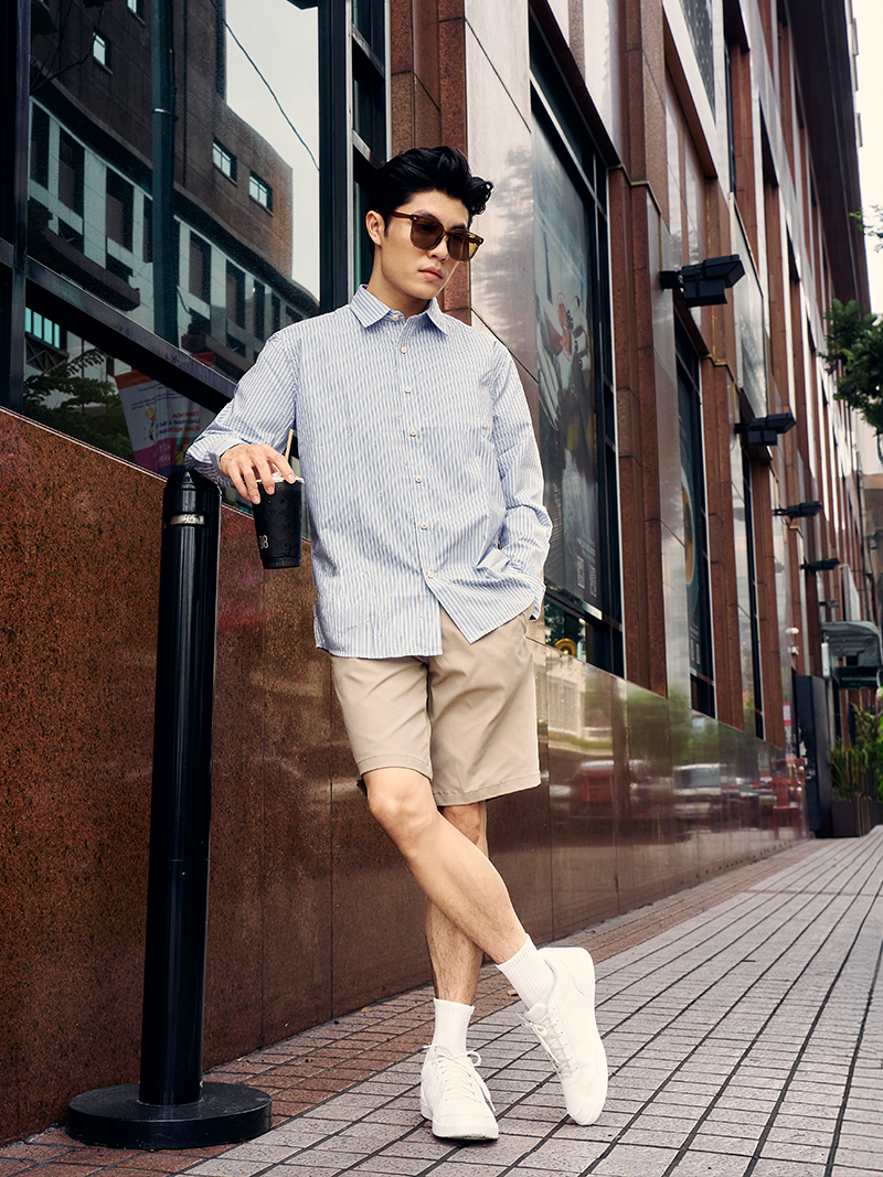 Quan Short Kaki Dieu ZicZac O Tui Form Regular QS063 Mau Be