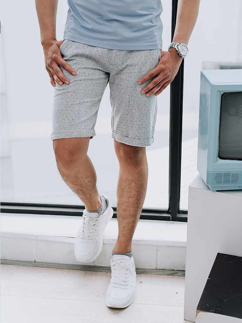 Quan Short Linen Xam Xanh QS164