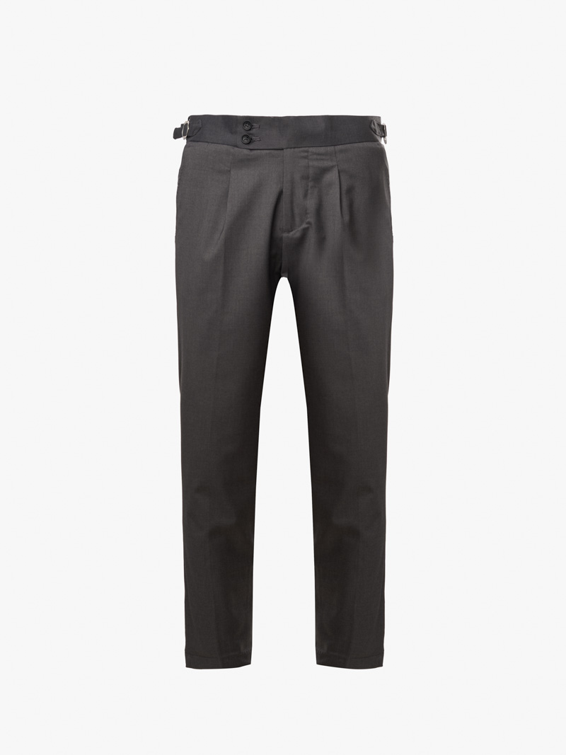 Quan Tay Sidetab Vai Rayon Form Slimcropped QT063 Mau Xam