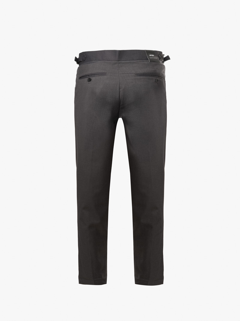 Quan Tay Sidetab Vai Rayon Form Slimcropped QT063 Mau Xam