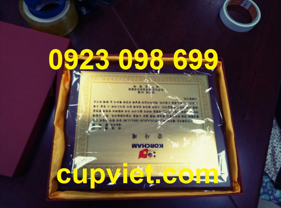 San xuat bieu trung dong lam bang chung nhan qua tang bang khen bang vinh danh go dong gia re