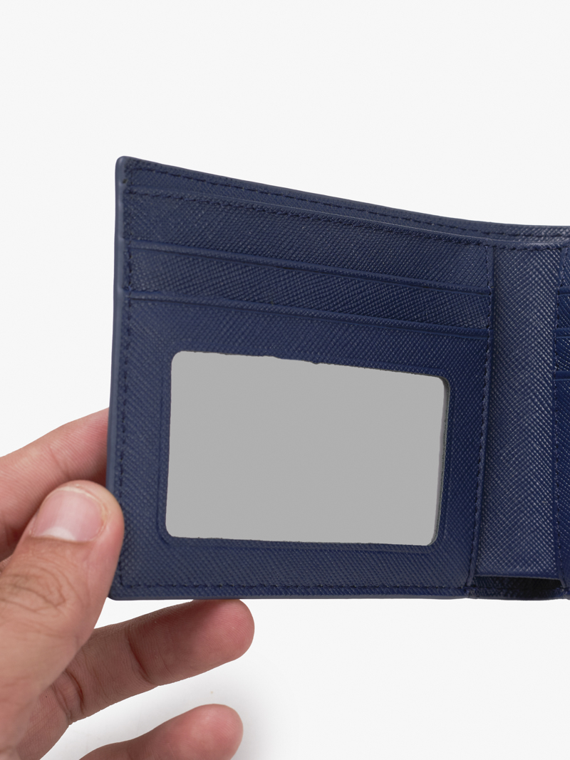 VI DA SAFFIANO PHOI SOC BV048 Mau Xanh Den