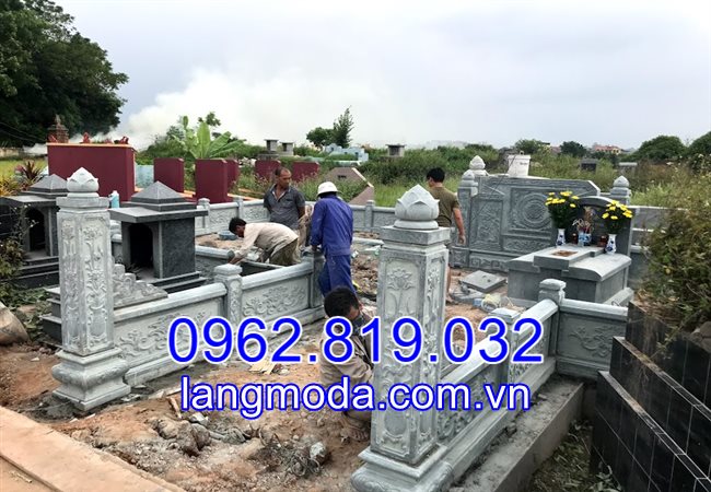 Lang mo gia dinh bang da duoc lap dat tai Tien Du Bac Ninh