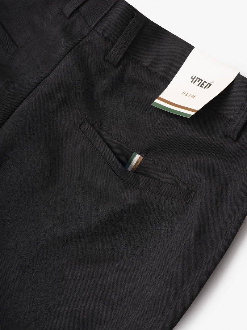 Quan Tay Phoi Day Soc O Tui Sau Form Slimfit QT066 Mau Den