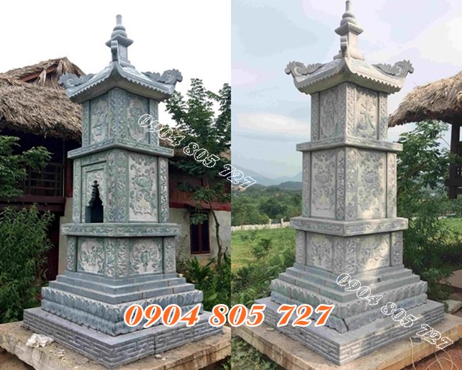 Thap mo da de hu tro cot xay bang da tai Tay Ninh