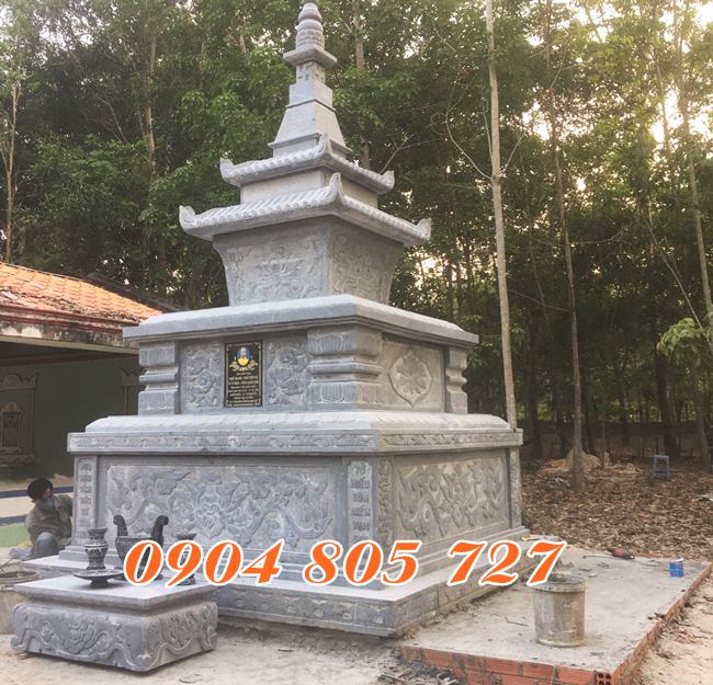 Thap mo da de hu tro cot xay bang da tai Tay Ninh