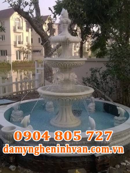 Thiet ke dai phun nuoc ho ca hop phong thuy