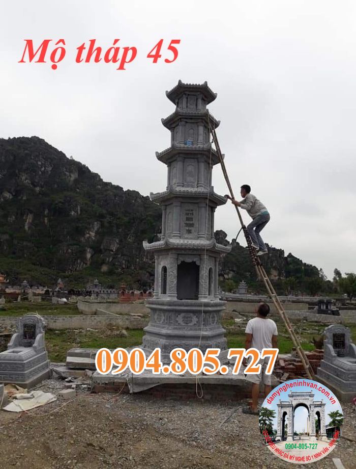 Thiet ke xay mau mo thap phat giao bang da nguyen khoi nam 2023