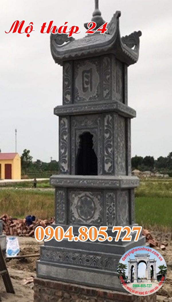 Thiet ke xay mau mo thap phat giao bang da nguyen khoi nam 2023