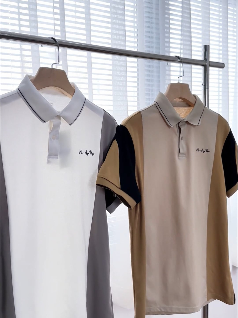 Ao Polo Co Tru Theu Chu New Age Prep Form Regular PO144 Mau Be