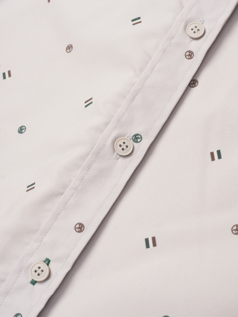 Ao So Mi Vai Modal In Hoa Tiet Cham Bi Form Regular SM168 Mau Be