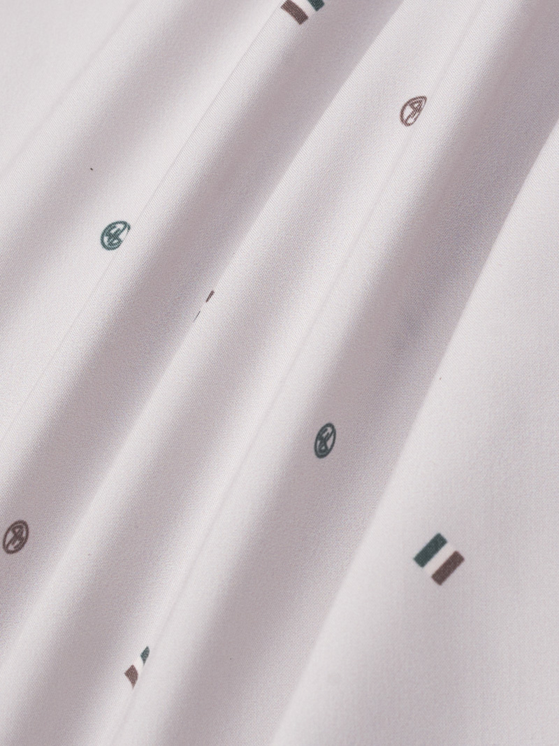 Ao So Mi Vai Modal In Hoa Tiet Cham Bi Form Regular SM168 Mau Be