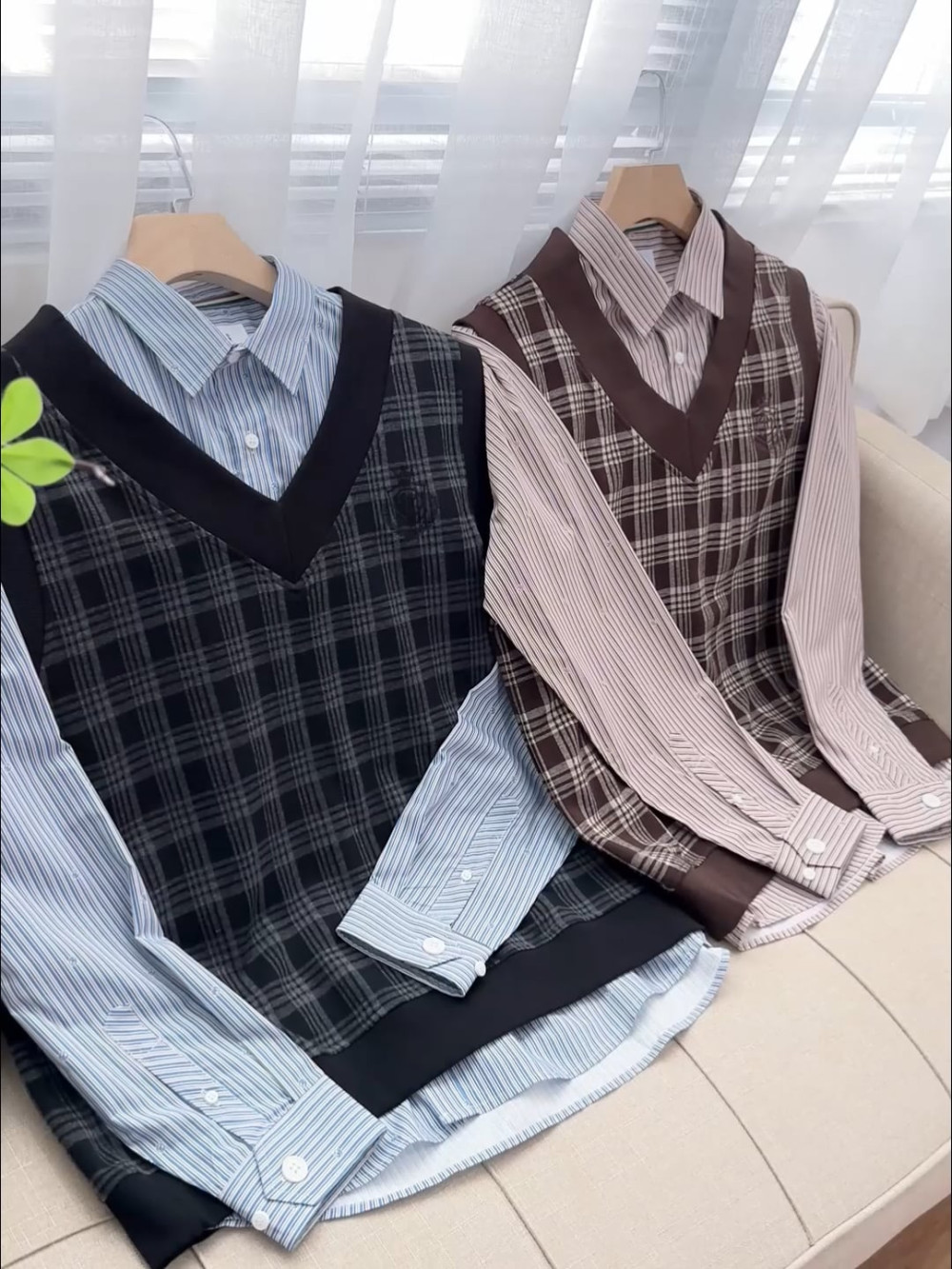 Ao So Mi Vai Modal In Hoa Tiet Soc Form Regular SM170 Soc Xanh