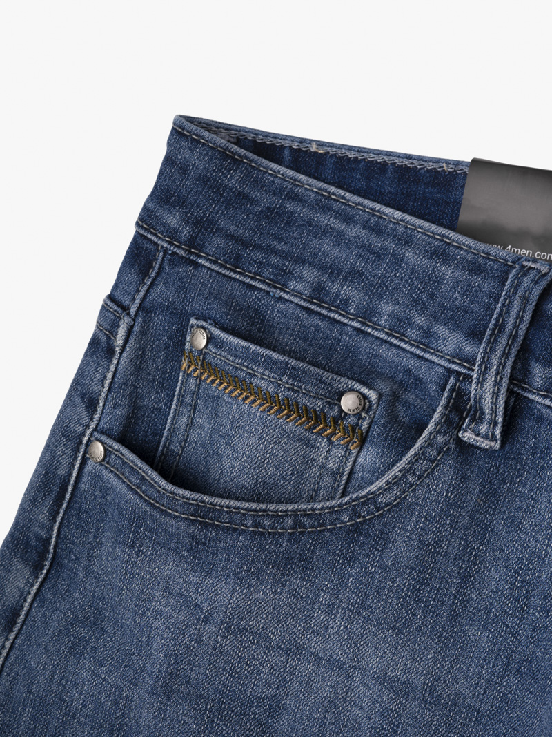 Quan Jean Theu Chu M Form Slimfit QJ110 XANH BIEN DAM