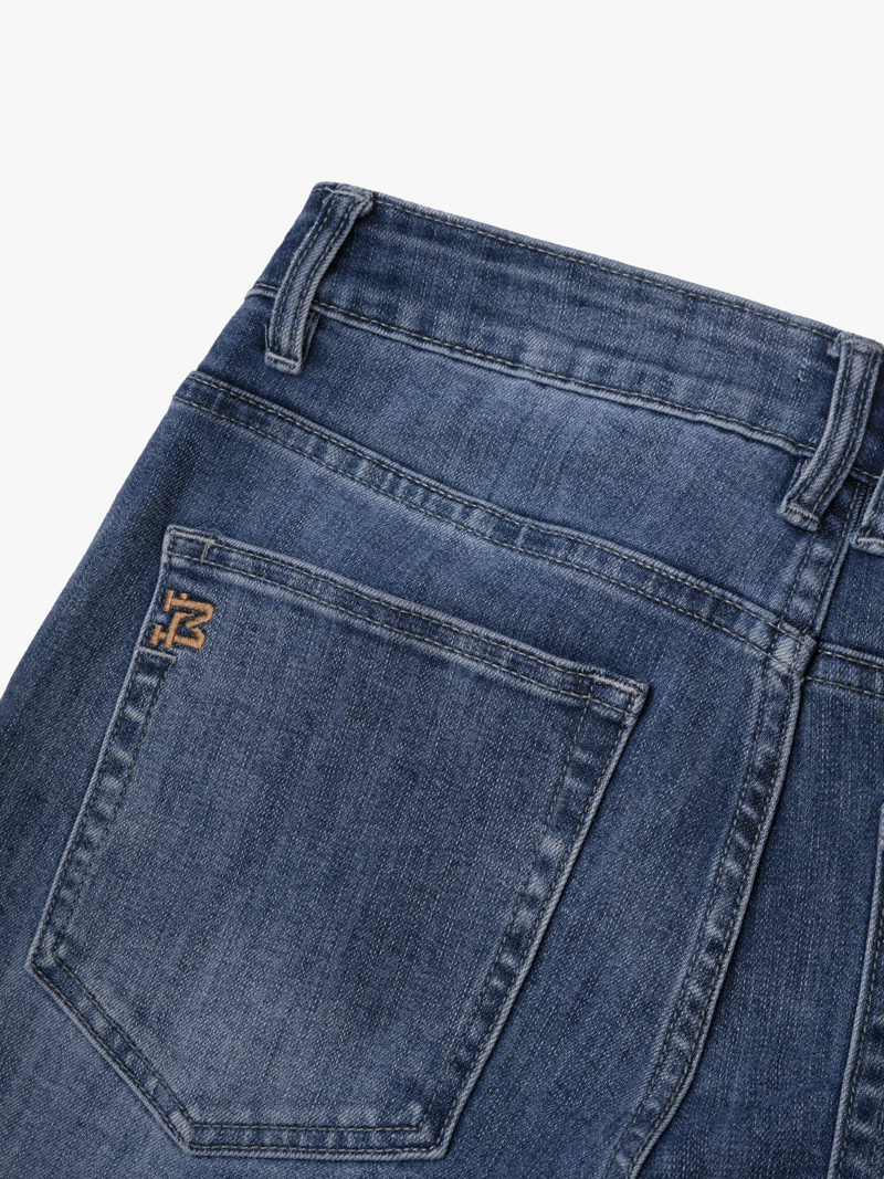 Quan Jean Theu Chu M Form Slimfit QJ110 XANH BIEN DAM