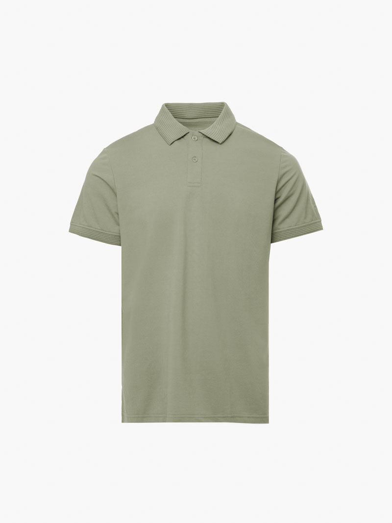 Ao Polo Vai Modal Theu 4MEN Club Tay Ao Form Slimfit PO138 Mau Reu