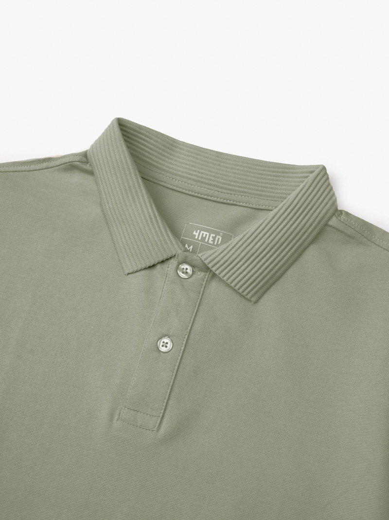 Ao Polo Vai Modal Theu 4MEN Club Tay Ao Form Slimfit PO138 Mau Reu
