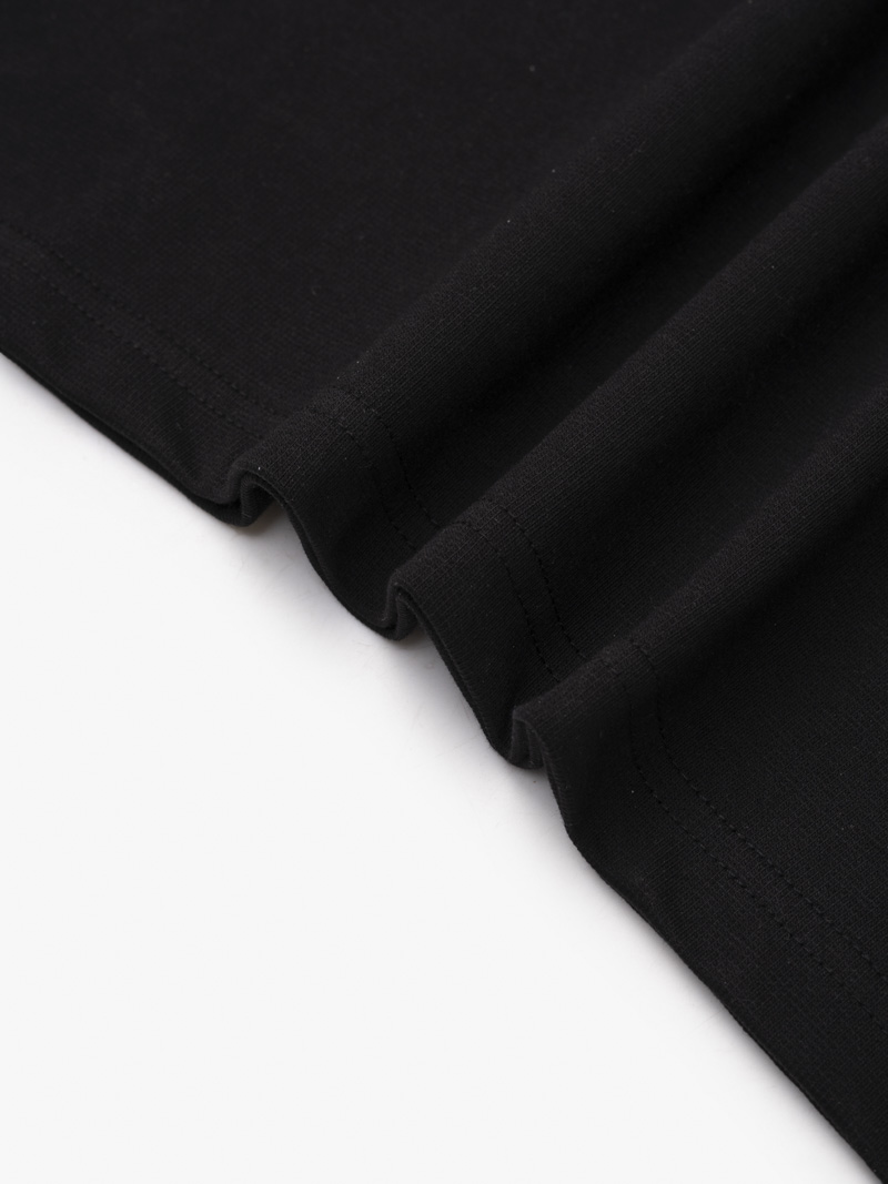 Ao Thun Co Tron In Chu Eclectic Prep Form Regular AT164 Mau Den