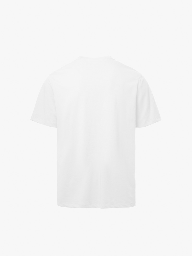 Ao Thun Co Tron In Chu Eclectic Prep Form Regular AT164 Mau Trang