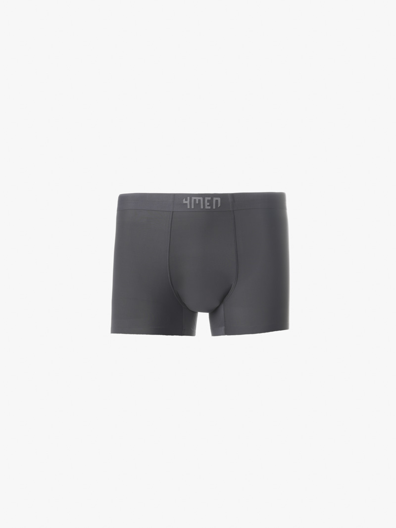 Quan Boxer Thun Lanh In Logo 4MEN QL062 Mau Xam Dam